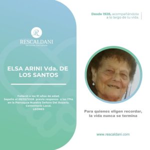 ELSA ARINI VDA. DE LOS SANTOS -Q.E.P.D.-