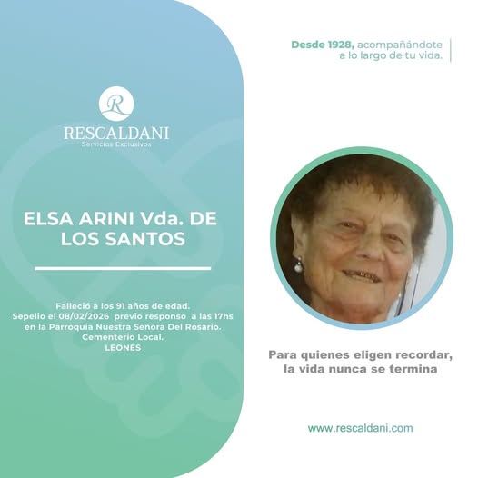 ELSA ARINI VDA. DE LOS SANTOS -Q.E.P.D.-