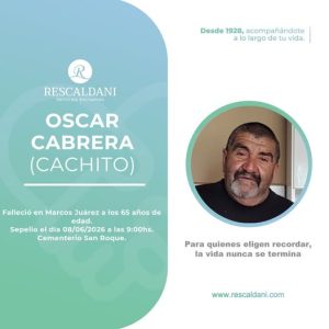 OSCAR CABRERA (CACHITO) Q.E.P.D.-