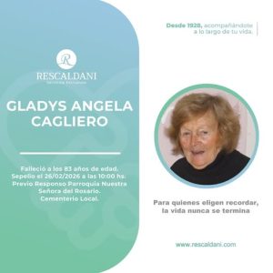 GLADYS ANGELA CAGLIERO -Q.E.P.D.-
