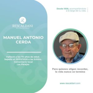 MANUEL ANTONIO CERDA -Q.E.P.D.-