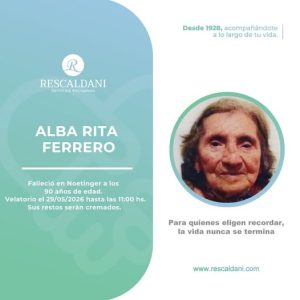 ALBA RITA FERRERO -Q.E.P.D.-