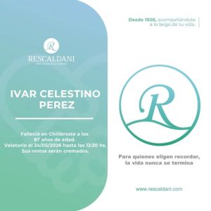 IVAR CELESTINO PEREZ -Q.E.P.D.-