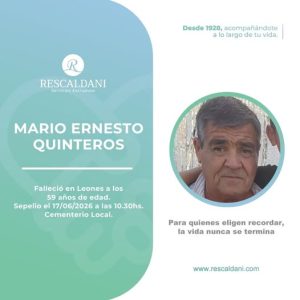 MARIO ERNESTO QUINTEROS -Q.E.P.D.-