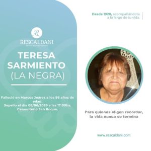 TERESA SARMIENTO (LA NEGRA) Q.E.P.D.-