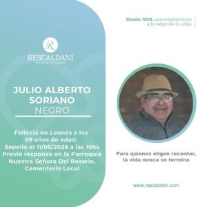 JULIO ALBERTO SORIANO -Q.E.P.D.-