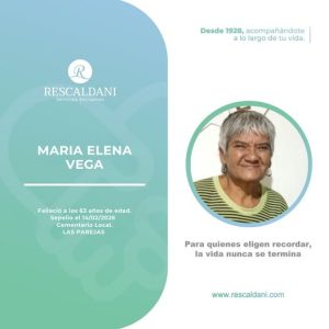 MARIA ELENA VEGA -Q.E.P.D.-