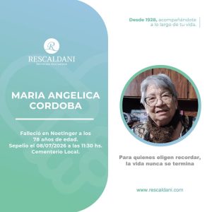 MARIA ANGELICA CORDOBA -Q.E.P.D.-
