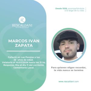 MARCOS IVAN ZAPATA -Q.E.P.D.