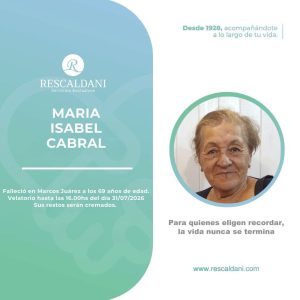 MARIA ISABEL CABRAL Q.E.P.D.-