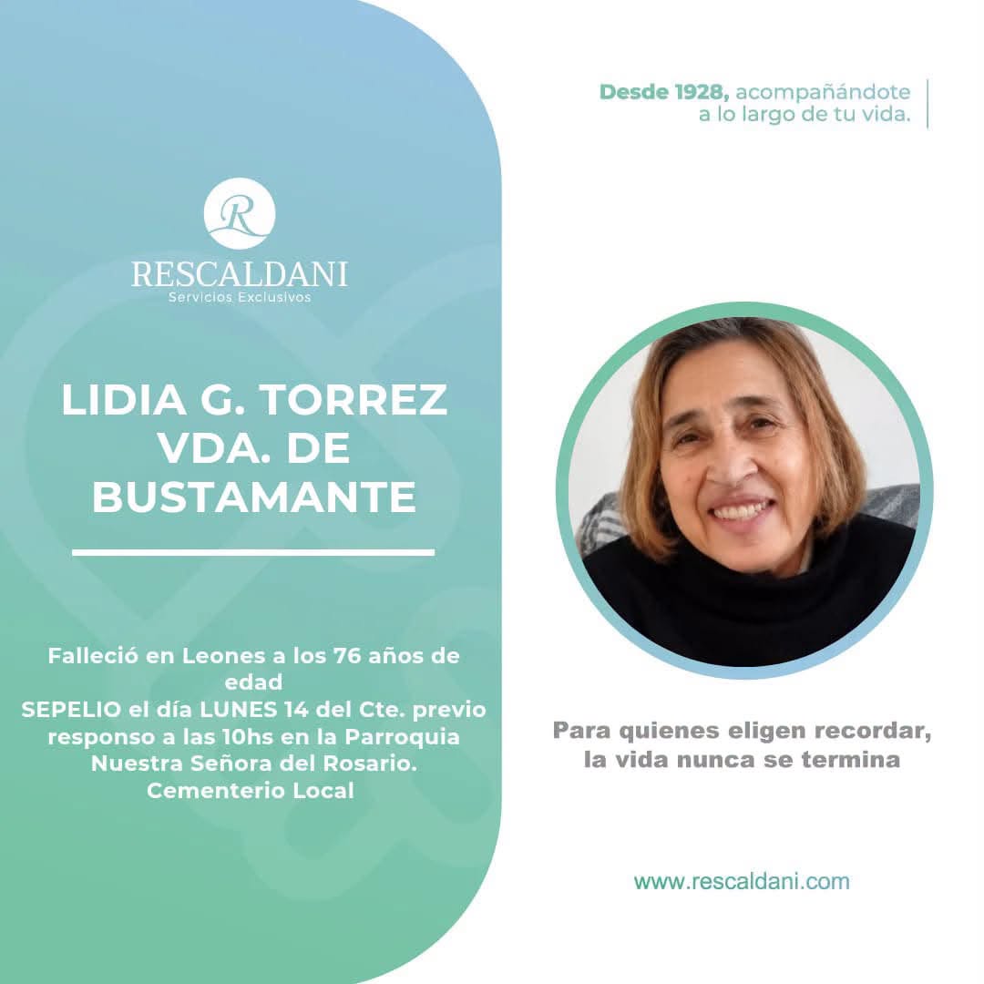 LIDIA G. TORREZ VDA. DE BUSTAMANTE -Q.E.P.D.-