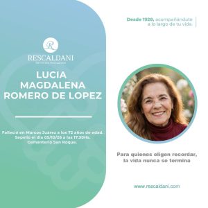LUCIA MAGDALENA ROMERO DE LOPEZ Q.E.P.D.-