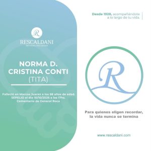 NORMA D. CRISTINA CONTI (TITA) -Q.E.P.D.-