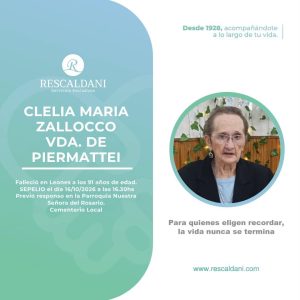 CLELIA MARIA ZALLOCCO VDA. DE PIERMATTEI -Q.E.P.D.-