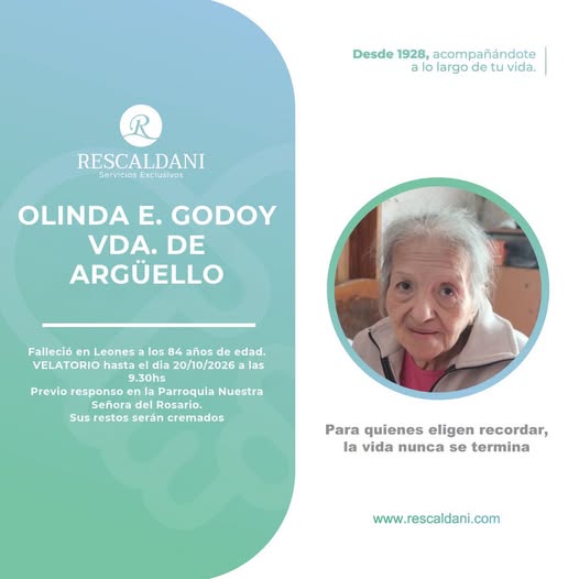 OLINDA ESTELA GODOY VDA. DE ARGÜELLO -Q.E.P.D.-